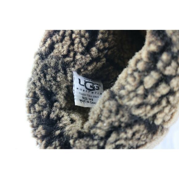 UGG AUSTRALIA 5823 Classic Tall Leather & Sheepskin Boots Metallic Bronze W8 - Picture 6 of 8